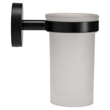 Metlex Cygnus Tumbler & Holder - 67 x 107 x 124.5mm - Matt Black