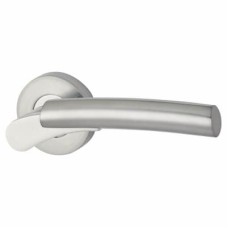 Jigtech Polished/Satin Chrome Door Handles on Round Rose - Ultro Range 