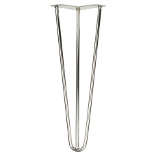 Exel Hairpin Leg - 3 Pin - 400mm Height - Chrome - Pair 