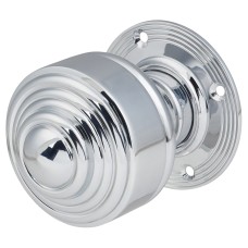 Hampstead Edwardian Stepped Mortice/Rim Door Knob - 60mm Rose Diameter - Polished Chrome