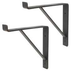 Olde Forge Steel Scaffold Board Shelf Bracket - Type 1 - 236 x 234 x 40mm - Matt Lacquered Iron