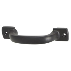 Olde Forge 22mm D-Bar Cabinet Pull Handle - 107mm Centres - Smooth Black
