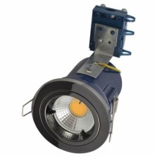 Forum Electralite Yate 50W IP20 Fire Rated LED Fixed Downlight - Black Chrome