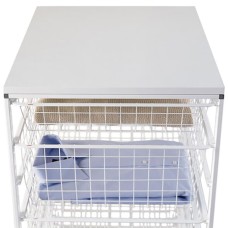 elfa Drawer Basket Tower - Melamine Top Shelf - 450 x 535 x 16mm - White
