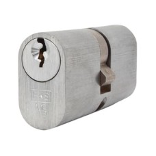 Eurospec 5 Pin 60mm Oval Double Cylinder - 30 + 30mm - Satin Chrome - Keyed to Differ
