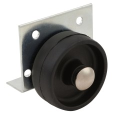 Coldene Furniture Castor - Fixed - Side Mount - 30kg Max Weight - 50mm Diameter - Black