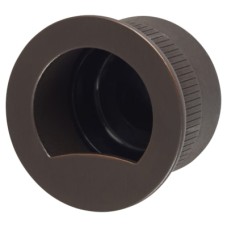 M Marcus Round Door Edge Flush Pull - Matt Bronze