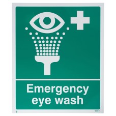 Exel Emergency Eye Wash Sign - 200 x 300mm - Rigid Plastic