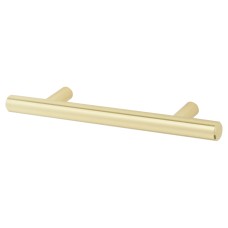 Exel 12mm T-Bar Cabinet Pull Handle - 96mm Centres - Satin Brass