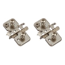 Blum CLIP Cruciform Cabinet Mounting Plate - Expando - 0mm Spacing - Nickel Plated - Pair