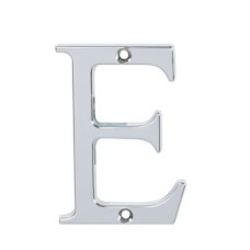 76mm Screw Fix Door Letter - E - Bright Chrome