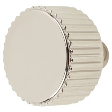 Hendel & Hendel Barrington Round Cabinet Knob - 32mm Diameter - Polished Nickel