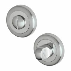 Exel Bathroom Turn & Release - 50mm Diameter - Satin/Polished Chrome