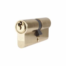 Yale 1 Star 6 Pin Kitemarked 70mm Euro Double Cylinder - 35 + 35mm - Pol Brass - Keyed Alike - Pair