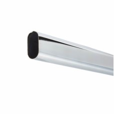 Rothley 30 x 15mm Oval Steel Hanging Rail Tube - 3000mm Length - Polished Chrome 
