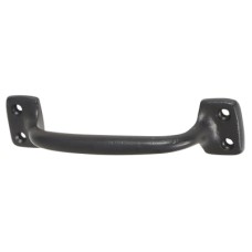 Olde Forge 10mm D-Bar Cabinet Pull Handle - 115mm Centres - Smooth Black