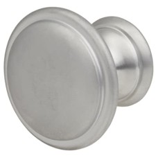 Exel Rim Round Cabinet Knob - 30mm Diameter - Matt Chrome