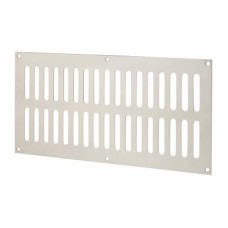 Exel Plain Slotted Vent - 305 x 152mm - 11590mm² Free Air Flow - Polished Stainless Steel 
