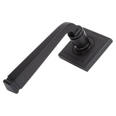 From The Anvil Aged Bronze Door Handles on Square Rose - Avon Range 