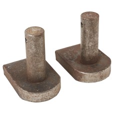 Gate Hook to Weld with Straight End - 19mm Pin - Self Colour Steel - Pair