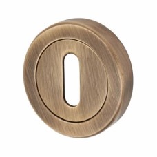 Hampstead Escutcheon - 48mm Diameter - Keyhole - Antique Brass