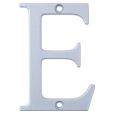 76mm Screw Fix Door Letter - E - Premium Satin Silver