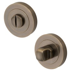 Hampstead Bathroom Turn & Release - 52mm Diameter - Antique Brass