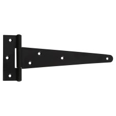 Heavy Duty Gate/Door Tee Hinge - 250 x 100mm - Black Powder Coated - Pair