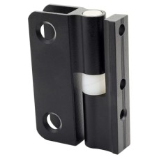 Pro Self Closing Toilet Cubicle Hinge - 12-13mm Panels - Black Textured