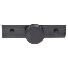 Frelan Hoxton Sturt Cabinet Knob on Rushton Backplate - 40mm Diameter - Matt Black