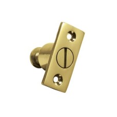 Exel Screw Out Bartholomew Sash Window Stop - 44 x 19mm - Polished Brass