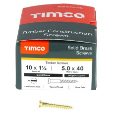 TIMCO Slotted Countersunk Wood Screws - 10 x 1 1/2