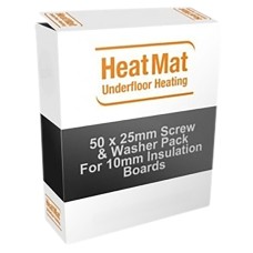 Heat Mat TTB-111-1000 Screws and Washers for Thermal Insulation Boards - 50 x 25mm - Pack of 50