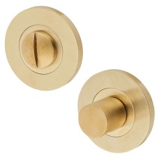 Alexander & Wilks Bathroom Turn & Release - 50mm Diameter - Satin Brass