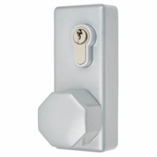 Arrone AR885K Outside Access Device with Cylinder - Octagonal Knob - Silver