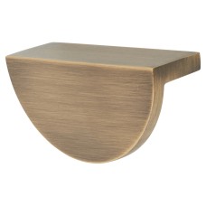 Hendel & Hendel Barrington Smooth Eclipse Cabinet Finger Pull Handle - 64mm Centres - Antique Brass