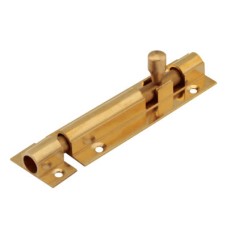 Exel Budget Straight Barrel Bolt - 75 x 25mm - Polished Brass