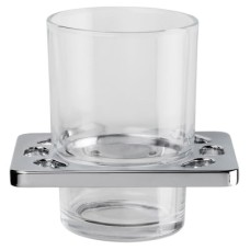 Croydex Sutton Tumbler & Holder - 95 x 100 x 80mm - Polished Chrome