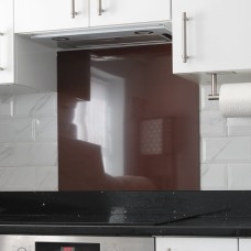 Exel Aluminium Kitchen Splashback - 900 x 750mm - Gloss Chocolate