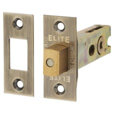 Exel 5mm Tubular Bathroom Deadbolt - 76mm Case - 57mm Backset - Square - Antique Brass