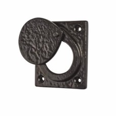 Elan Covered Square Escutcheon - 67 x 58mm - Round - Metalized Antique Black Iron