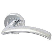 Heritage Brass by M Marcus Polished Chrome Door Handles on Round Rose - Centaur Range 