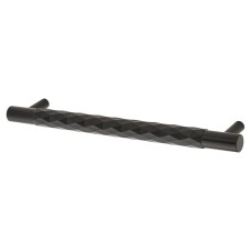 Alexander & Wilks Diamond Cut 14mm T-Bar Cabinet Pull Handle - 160mm Centres - Matt Black