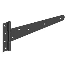 GateMate Medium Duty Gate/Door Tee Hinge - 350 x 35mm - Epoxy Black - Pair