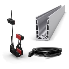 Bohle VetroMount Base Rail with 17.5mm Fitting Kit - 2500mm Length - Aluminium