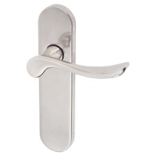 Urfic Polished Nickel Scroll Latch Door Handle - Berkshire Range - 113 x 39mm