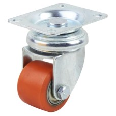 Coldene Super Low Level and High Load Castor - Swivel - 120kg Max Weight - 35mm Diameter - Red