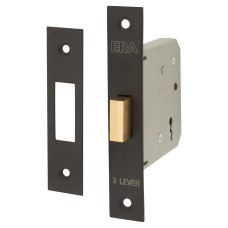 ERA 3 Lever Deadlock - 76mm Case - 57mm Backset - Matt Black