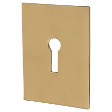Jumbo Adhesive Fixing Escutcheon - 65.5 x 47.6mm - Keyhole - Polished Brass