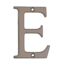 76mm Screw Fix Door Letter - E - Bright Bronze